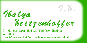 ibolya weitzenhoffer business card